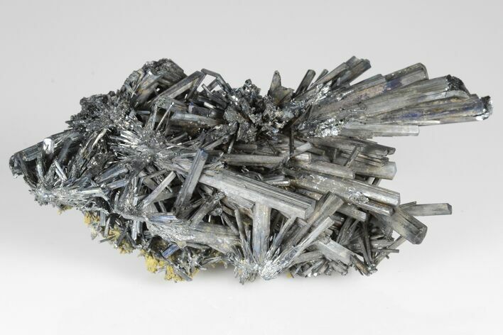 Metallic Stibnite Crystal Spray - Xikuangshan Mine, China #175920